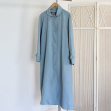 Load image into Gallery viewer, Vintage soft blue long spring coat, size S/M