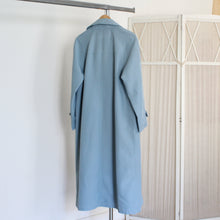 Load image into Gallery viewer, Vintage soft blue long spring coat, size S/M