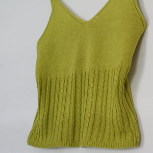 90's knitted apple green top, size S/M