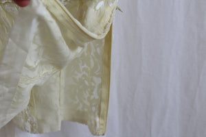 Vintage soft yellow velours top, size XS
