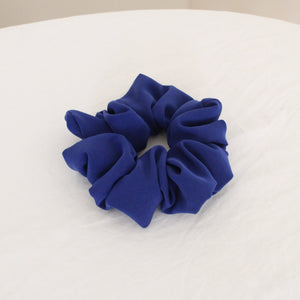 Handmade blue silky scrunchie (medium)