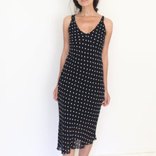 Load image into Gallery viewer, 90&#39;s assymetrical polkadot dress, size S/M