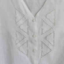 Load image into Gallery viewer, Vintage white linen top, size XL