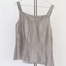 Load image into Gallery viewer, Silver grey silk top, size M