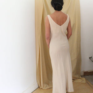 Vintage silk maxi dress, size S