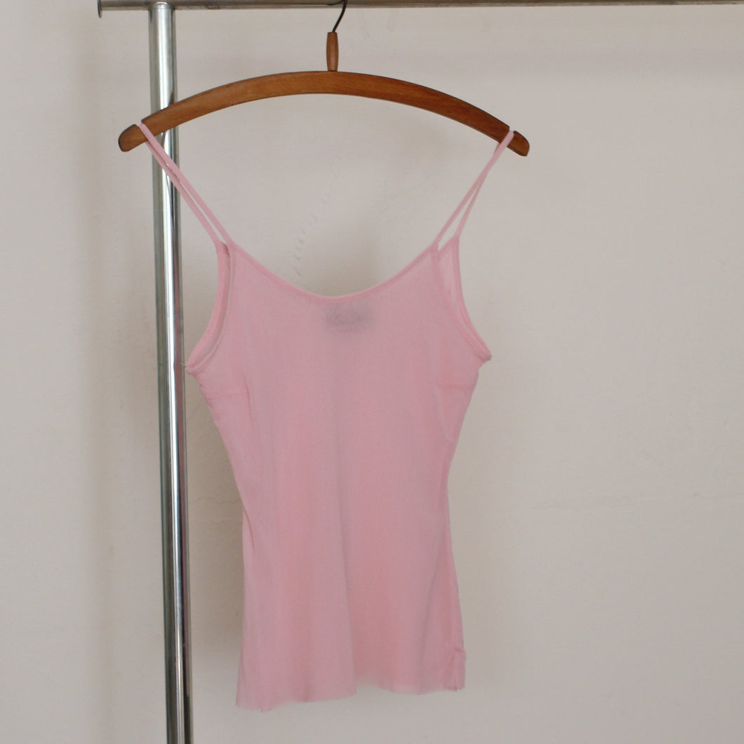 90's soft pink spaghetti top, size S