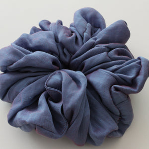 Blue scrunchie handmade by YV, size medium