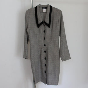80's chequered jacket with statement shoulders, size S/M
