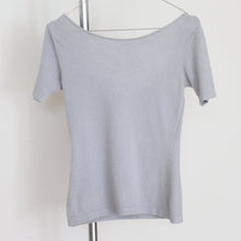 Load image into Gallery viewer, Vintage grey top with open back, size S