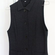 Load image into Gallery viewer, Vintage grey wool waistcoat, size S