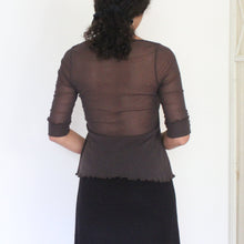 Load image into Gallery viewer, Vintage brown mesh top, size XS/S
