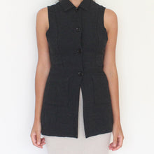Load image into Gallery viewer, Vintage grey wool waistcoat, size S