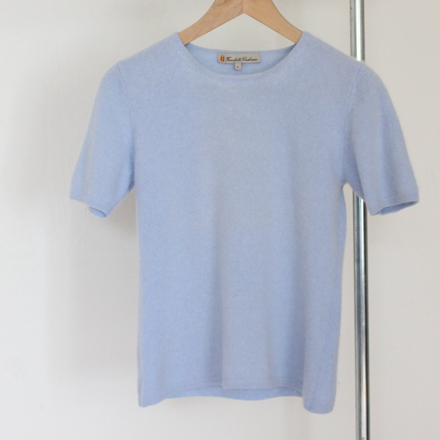 Vintage soft blue cashmere top, size S-L