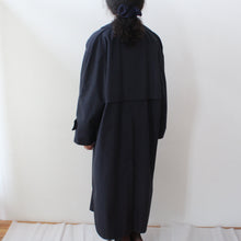 Load image into Gallery viewer, Vintage dark blue trenchcoat