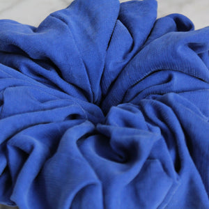 On hold - Bright blue scrunchie, handmade by YV, made of viscose (medium)