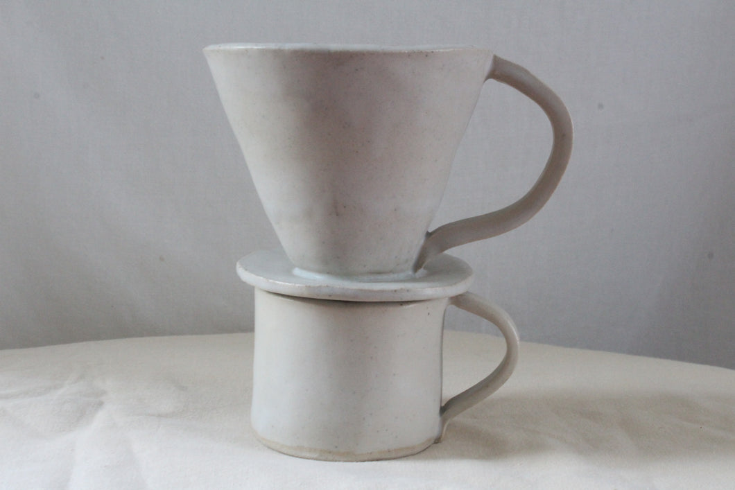Handmade ceramic coffee filter + mug