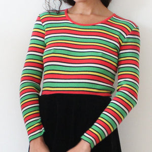 Vintage long sleeved ribbed t-shirt by Max&co, size S/M