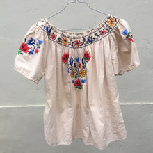Load image into Gallery viewer, ON HOLD - Vintage cotton embroidered folklore top, size XS