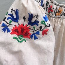 Load image into Gallery viewer, ON HOLD - Vintage cotton embroidered folklore top, size XS