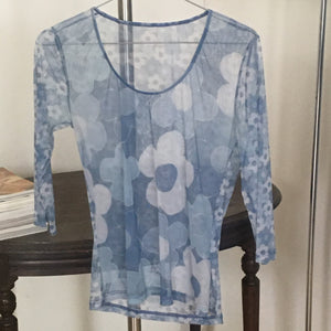 00's sheer floral top, size XS