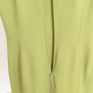 Vintage Carolina Herrera green fitted dress, original sample, size XS/S