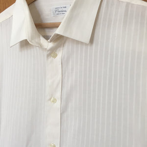 Creme cotton button up shirt