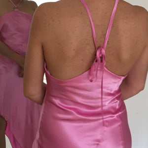 00's bright pink dress, size XS