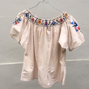 ON HOLD - Vintage cotton embroidered folklore top, size XS