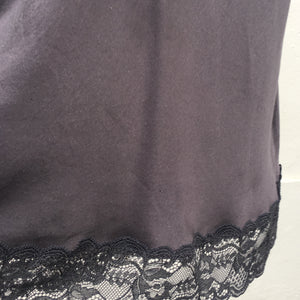 Silk spaghetti top with lace, size S/M