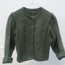Load image into Gallery viewer, On hold - vintage wool cardigan with puffy shoulders, size S