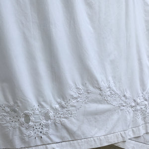Vintage cotton embroidered tablecloth